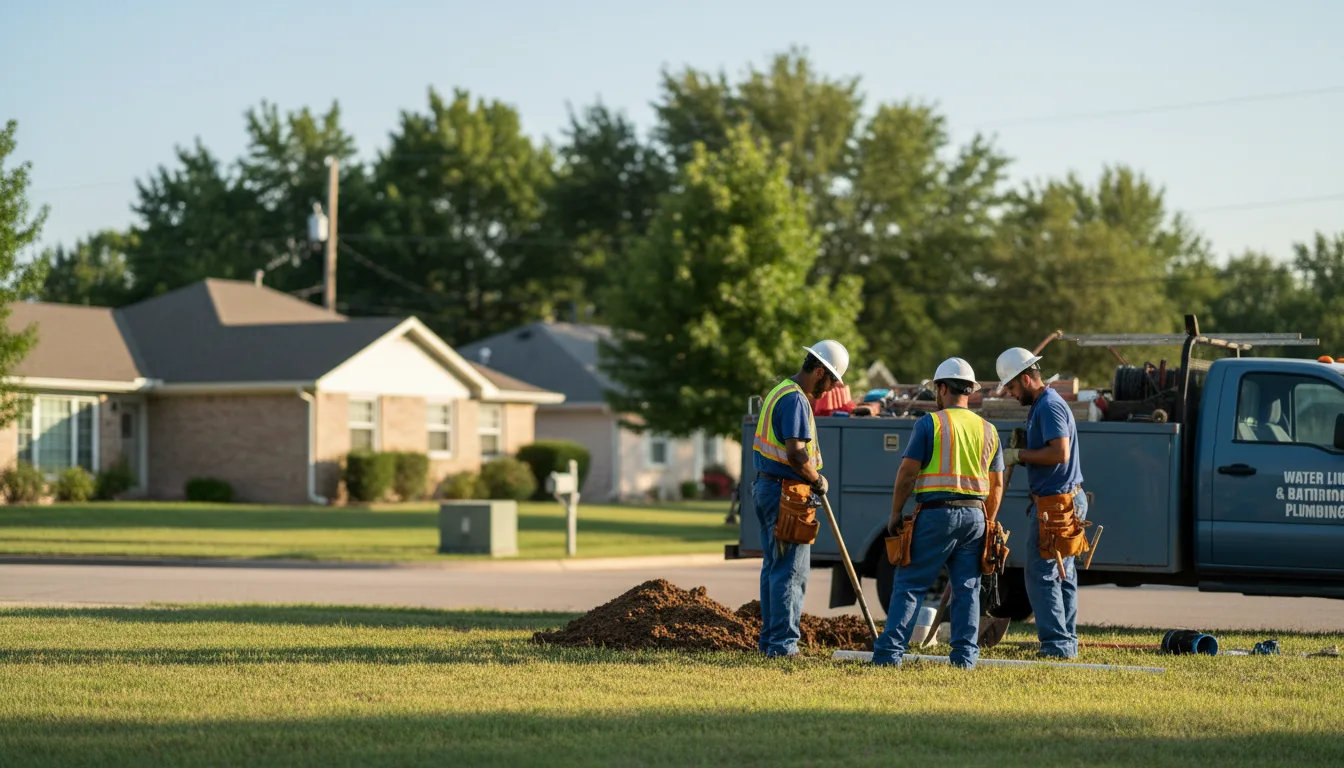 Residential water line and bathroom plumbing service in Maxwell, IN